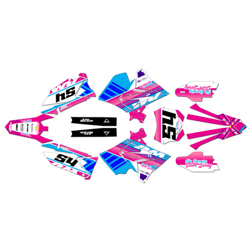 suzuki rm250p graphics kit 2001-2008 split series pink