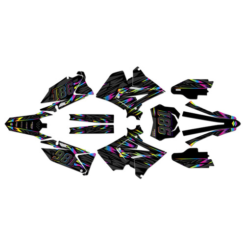 suzuki rm125p graphics kit 2001-2008 twitch series rainbow