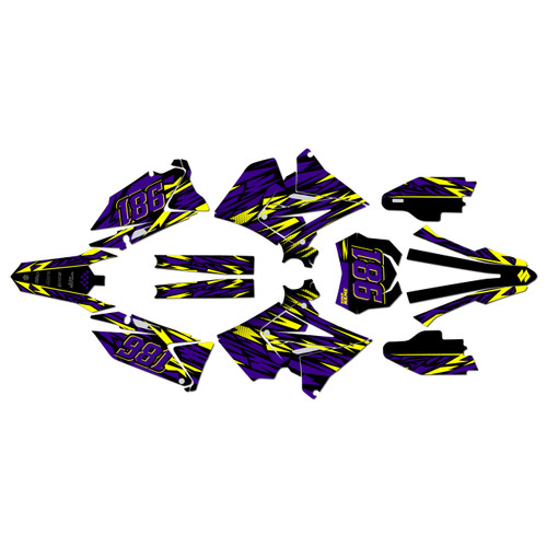 suzuki rm250p graphics kit 2001-2008 twitch series purple