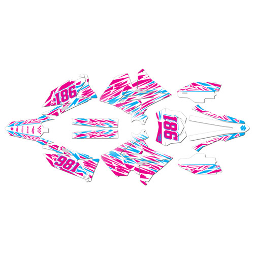 suzuki rm250p graphics kit 2001-2008 twitch series magenta
