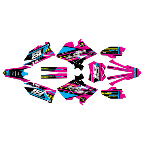 suzuki rm125p graphics kit 2001-2008 warrior series magenta