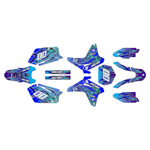 suzuki rmz450 graphics kit 2005-2006 drift series purple