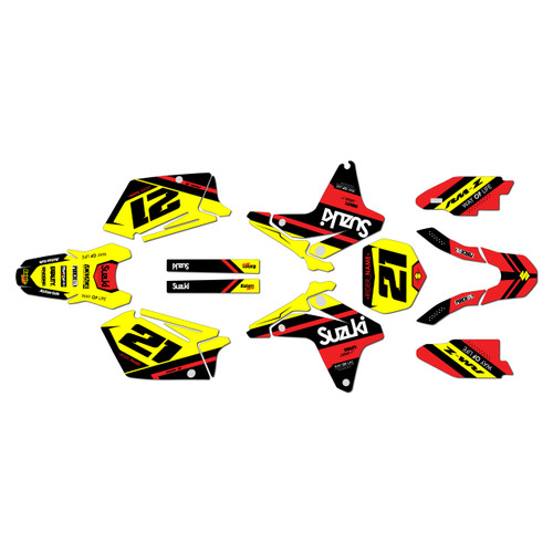 suzuki rmz450 graphics kit 2005-2006 enigma series red