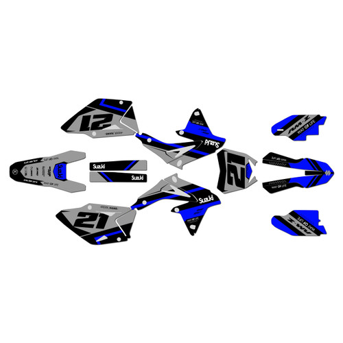 suzuki rmz450 graphics kit 2008-2017 enigma series blue