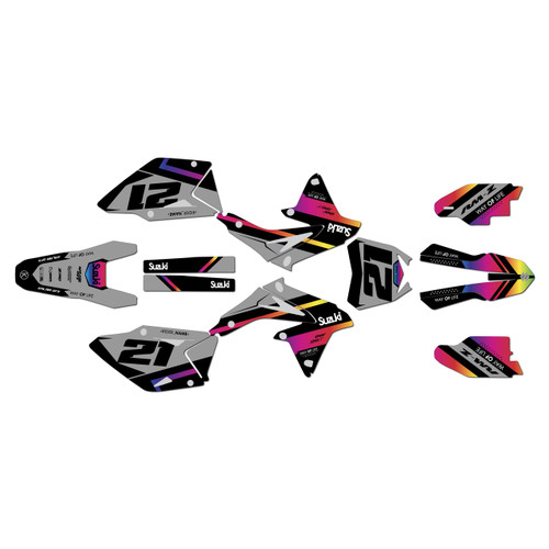 suzuki rmz450 graphics kit 2008-2017 enigma series rainbow