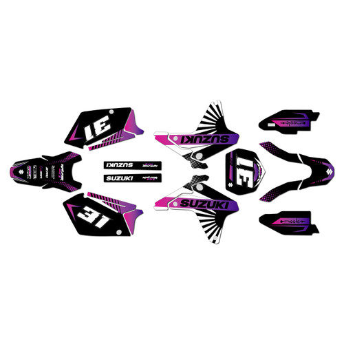 suzuki rmz450 graphics kit 2005-2006 fh series purple