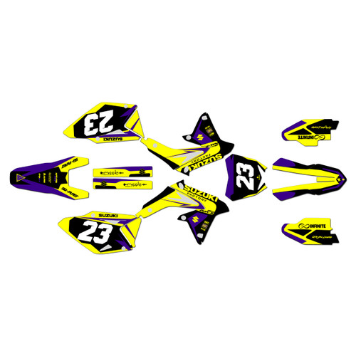 suzuki rmz450 graphics kit 2008-2017 evader series purple