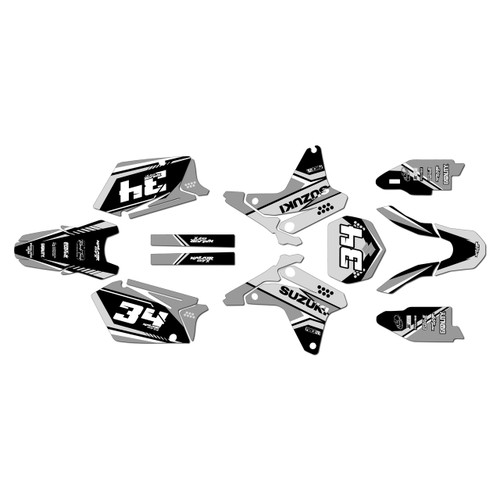 suzuki rmz450 graphics kit 2005-2006 icon series white