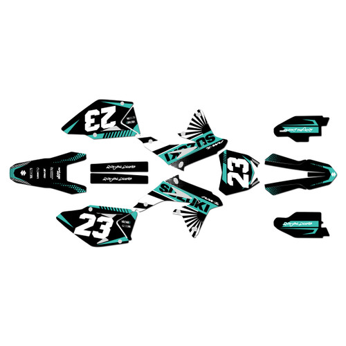 suzuki rmz450 graphics kit 2008-2017 fh series teal