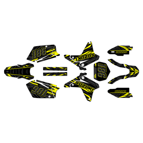 suzuki rmz450 graphics kit 2005-2006 twitch series yellow