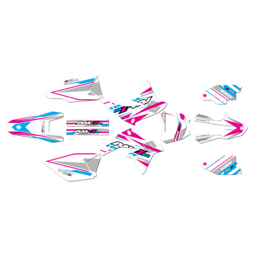 suzuki rmz450 graphics kit 2008-2017 razor series magenta