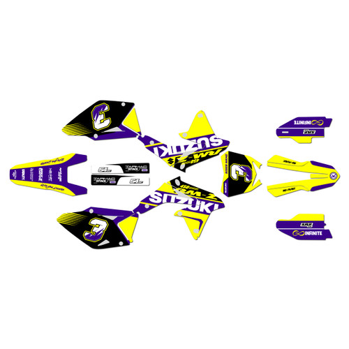 suzuki rmz450 graphics kit 2008-2017 reflex series purple