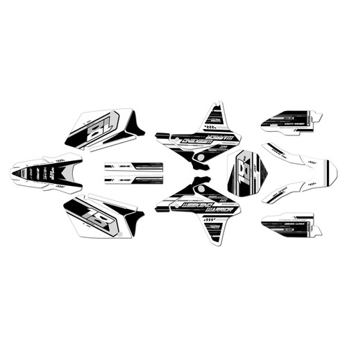 suzuki rmz450 graphics kit 2005-2006 warrior series white