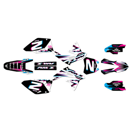 suzuki rmz450 graphics kit 2008-2017 vision series magenta