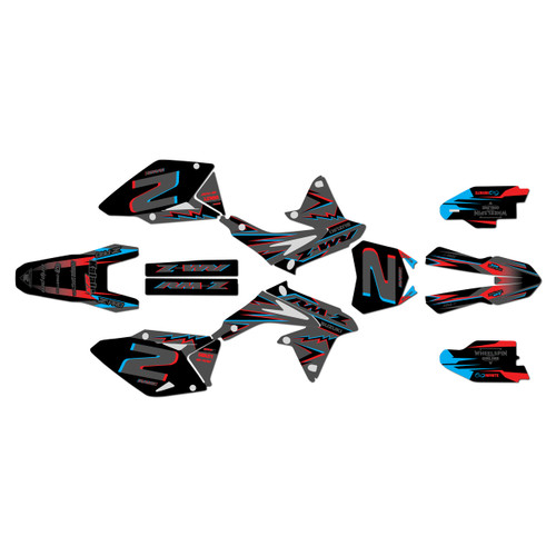 suzuki rmz450 graphics kit 2008-2017 vision series grey