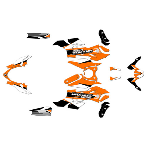 yamaha fz07 graphics kit 2015-2017 crew series orange