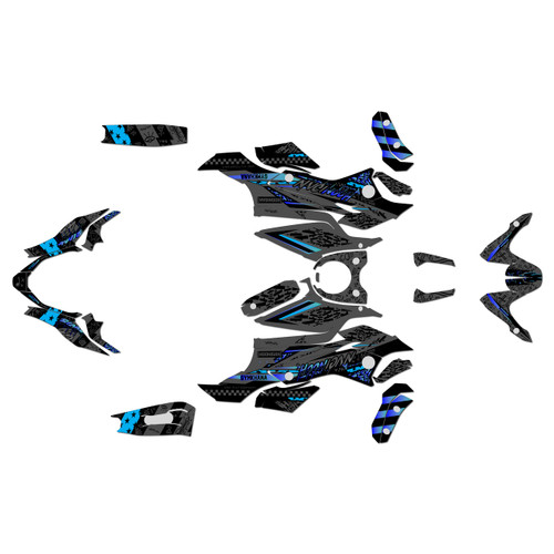 yamaha fz07 graphics kit 2015-2017 crusher series blue