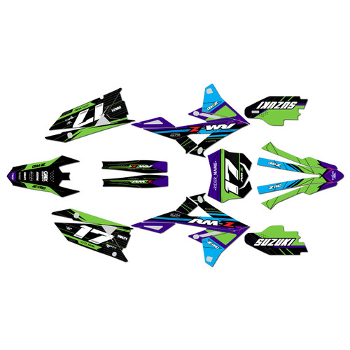 suzuki rmz250 graphics kit 2019-2026 axis series green
