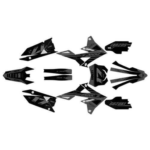 suzuki rmz250 graphics kit 2019-2026 axis series smoke