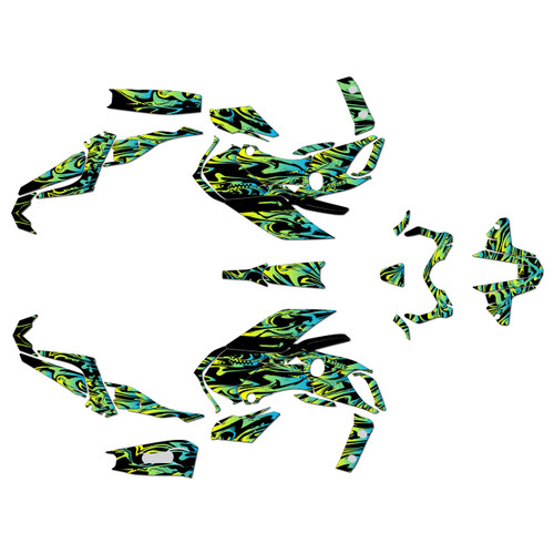 yamaha fz07 graphics kit 2018-2020 acid series lime