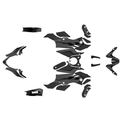 yamaha fz07 graphics kit 2015-2017 razor series smoke