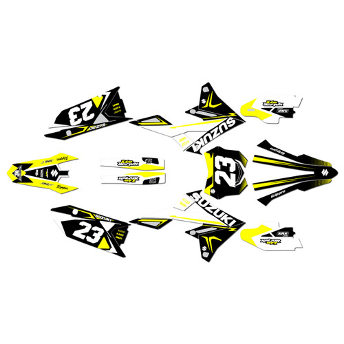 suzuki rmz250 graphics kit 2019-2026 evader series yellow