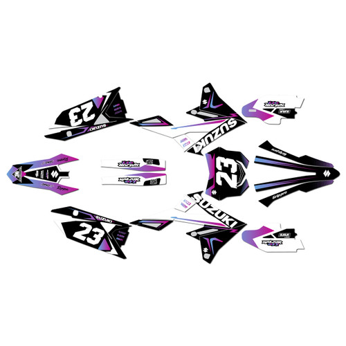 suzuki rmz250 graphics kit 2019-2026 evader series magenta