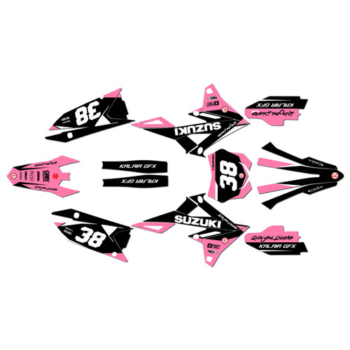 suzuki rmz250 graphics kit 2019-2026 faith series pink