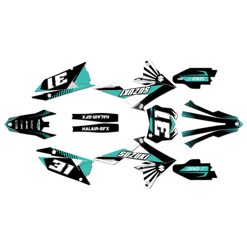 suzuki rmz450 graphics kit 2018-2026 fasthouse series teal