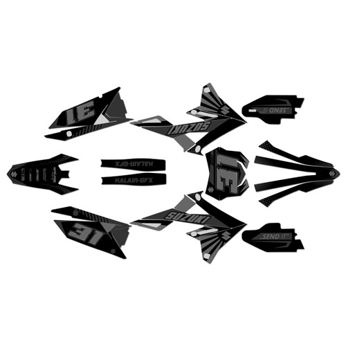 suzuki rmz450 graphics kit 2018-2026 fasthouse series smoke