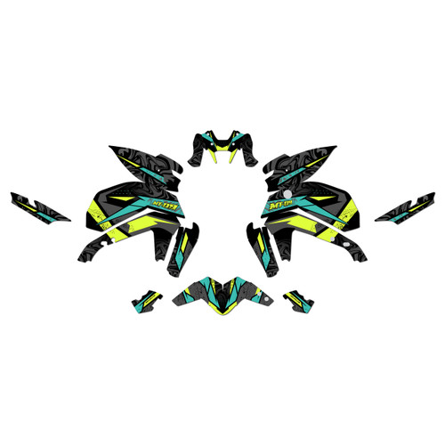 yamaha mt09 graphics kit 2021-2023 cardiff series teal