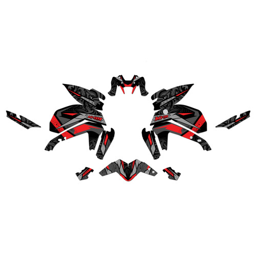 yamaha mt09 graphics kit 2021-2023 cardiff series red