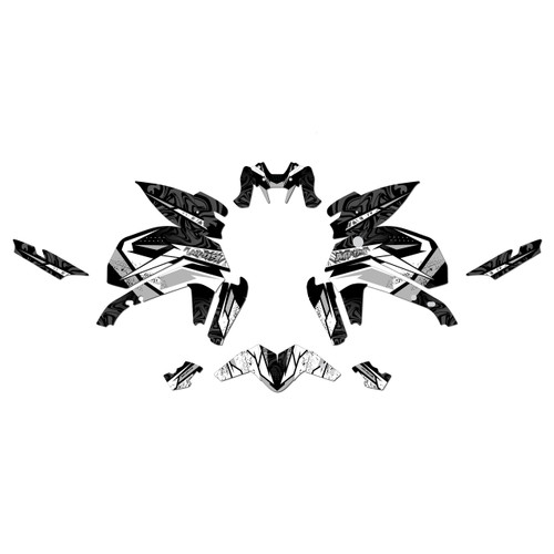 yamaha mt09 graphics kit 2021-2023 cardiff series white