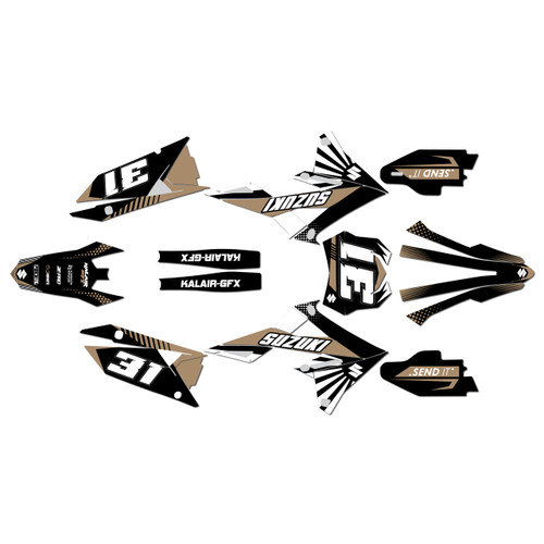 suzuki rmz250 graphics kit 2019-2026 fasthouse series tan