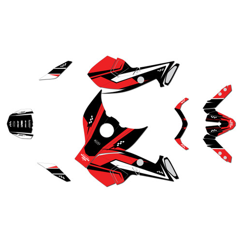 yamaha mt09 graphics kit 2013-2016 prestige series red