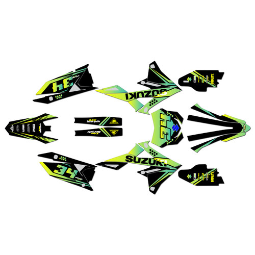 suzuki rmz450 graphics kit 2018-2026 icon series lime