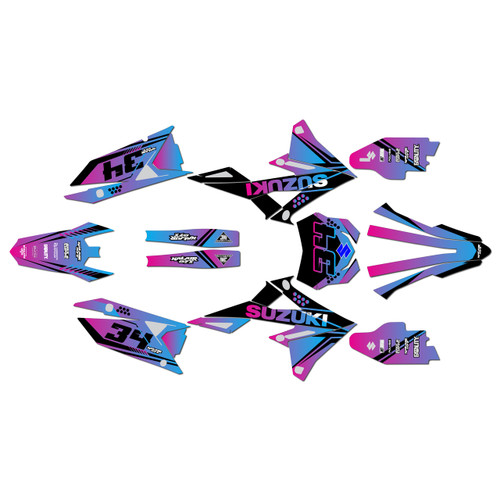 suzuki rmz450 graphics kit 2018-2026 icon series magenta