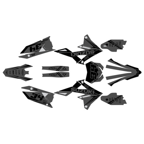 suzuki rmz450 graphics kit 2018-2026 icon series smoke