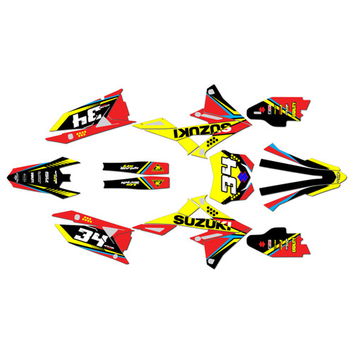 suzuki rmz250 graphics kit 2019-2026 icon series red