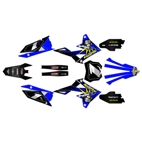 suzuki rmz450 graphics kit 2018-2026 lancaster series blue