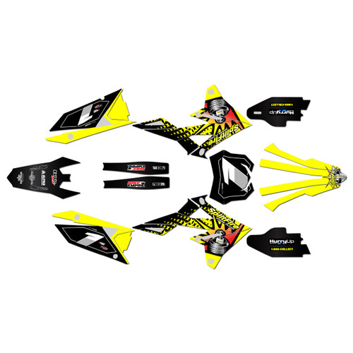 suzuki rmz450 graphics kit 2018-2026 lancaster series yellow