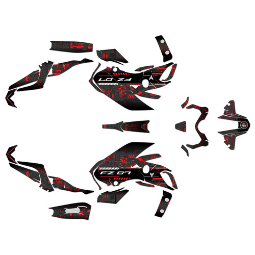 yamaha fz07 graphics kit 2018-2020 rift series red