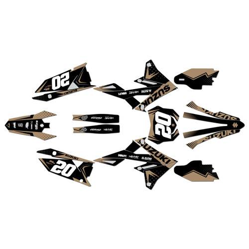 suzuki rmz250 graphics kit 2019-2026 spear series tan