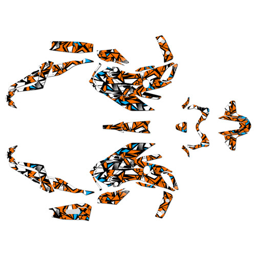 yamaha fz07 graphics kit 2018-2020 shatter series orange