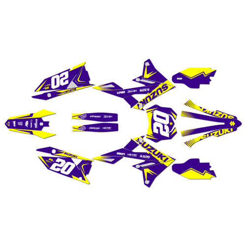 suzuki rmz450 graphics kit 2018-2026 spear series purple