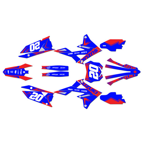 suzuki rmz450 graphics kit 2018-2026 spear series red-shift