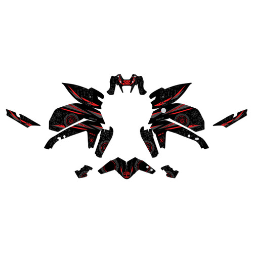 yamaha mt09 graphics kit 2021-2023 midgard series red