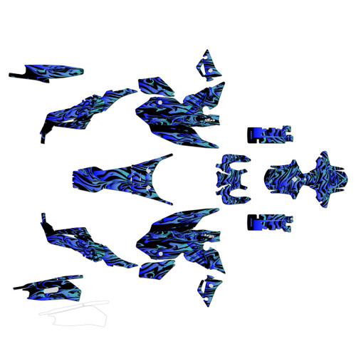 yamaha fz07 graphics kit 2021-2024 acid series blue-shift