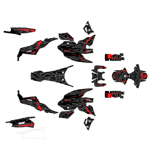 yamaha fz07 graphics kit 2021-2024 acid series red