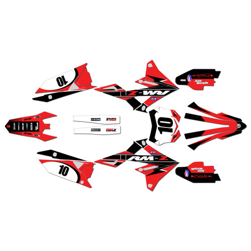 suzuki rmz450 graphics kit 2018-2026 speed series red